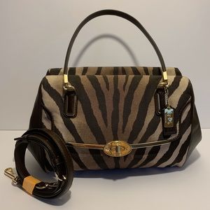 COACH MADISON MADELINE ZEBRA SATCHEL